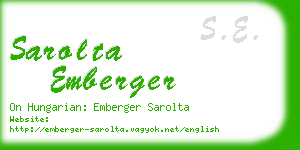sarolta emberger business card